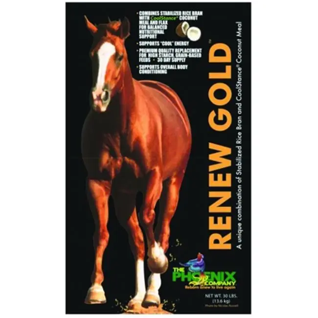 Manna Pro 212 Main Equine Renew Gold Concentrated Equestrian Nutrition Aid, 30 lb Black, Natural Oils, Minimizes Feed, 05-9280-2130 (Sports & Outdoor Equestrian Supplement)