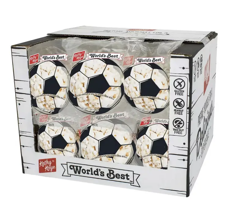 18 oz. Kathy Kaye Soccer Sweet & Salty Popcorn Balls – 18 Pc.