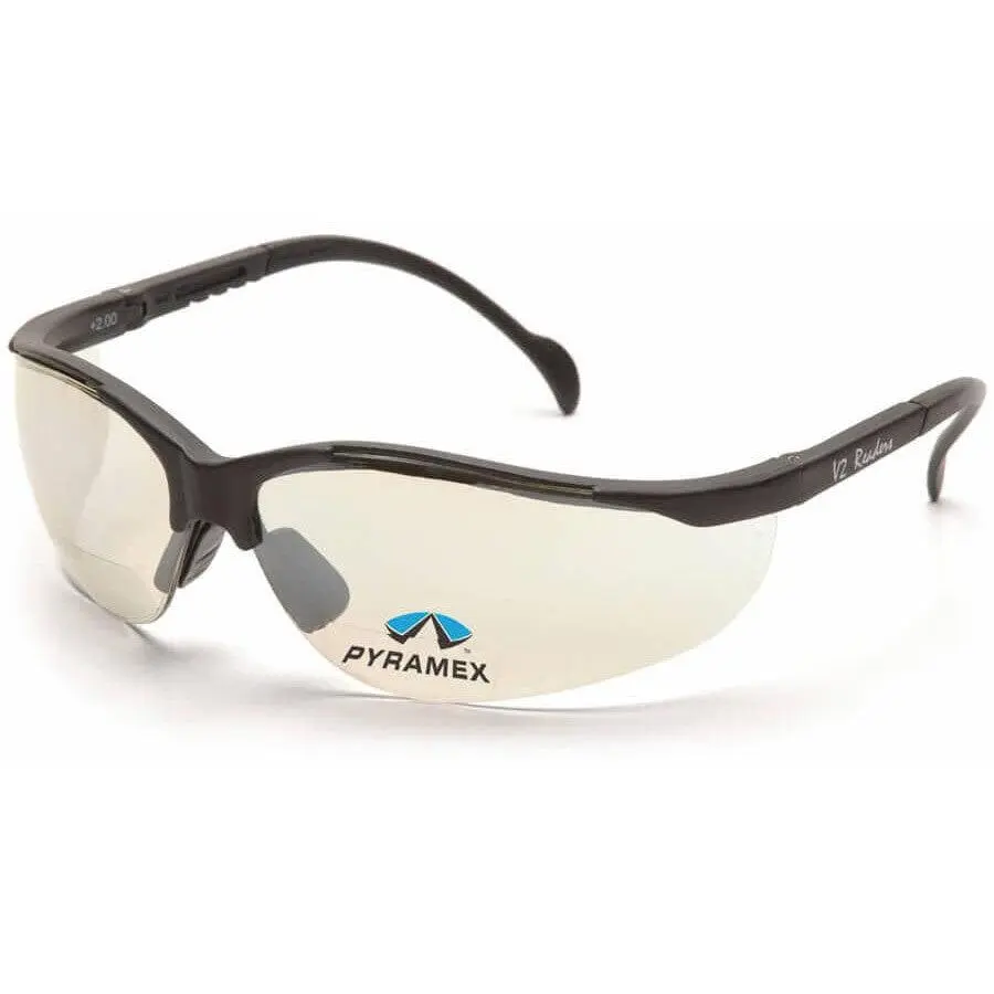 Pyramex V2 Reader Bifocal Safety Glasses - Safety Gear with Indoor-Outdoor Lenses