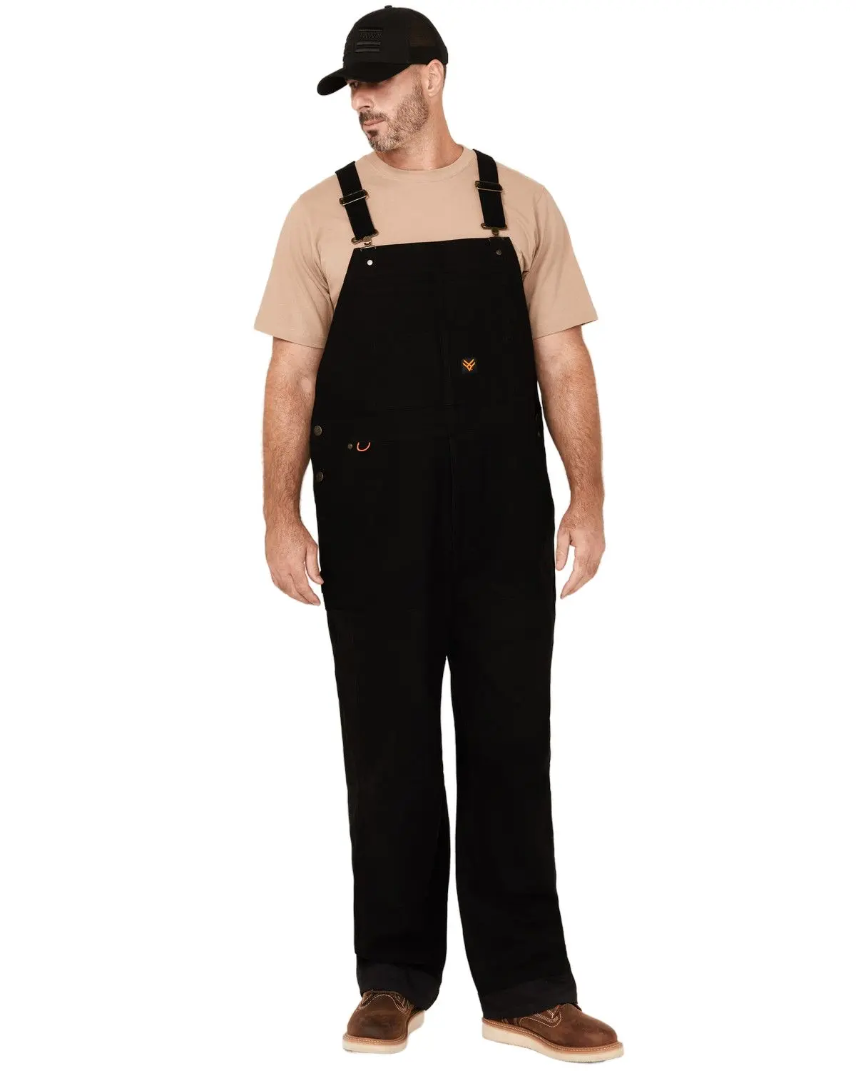 Hawx Men's Men'S Tillman Duck Canvas Overalls - Hxfa24p99-Blk