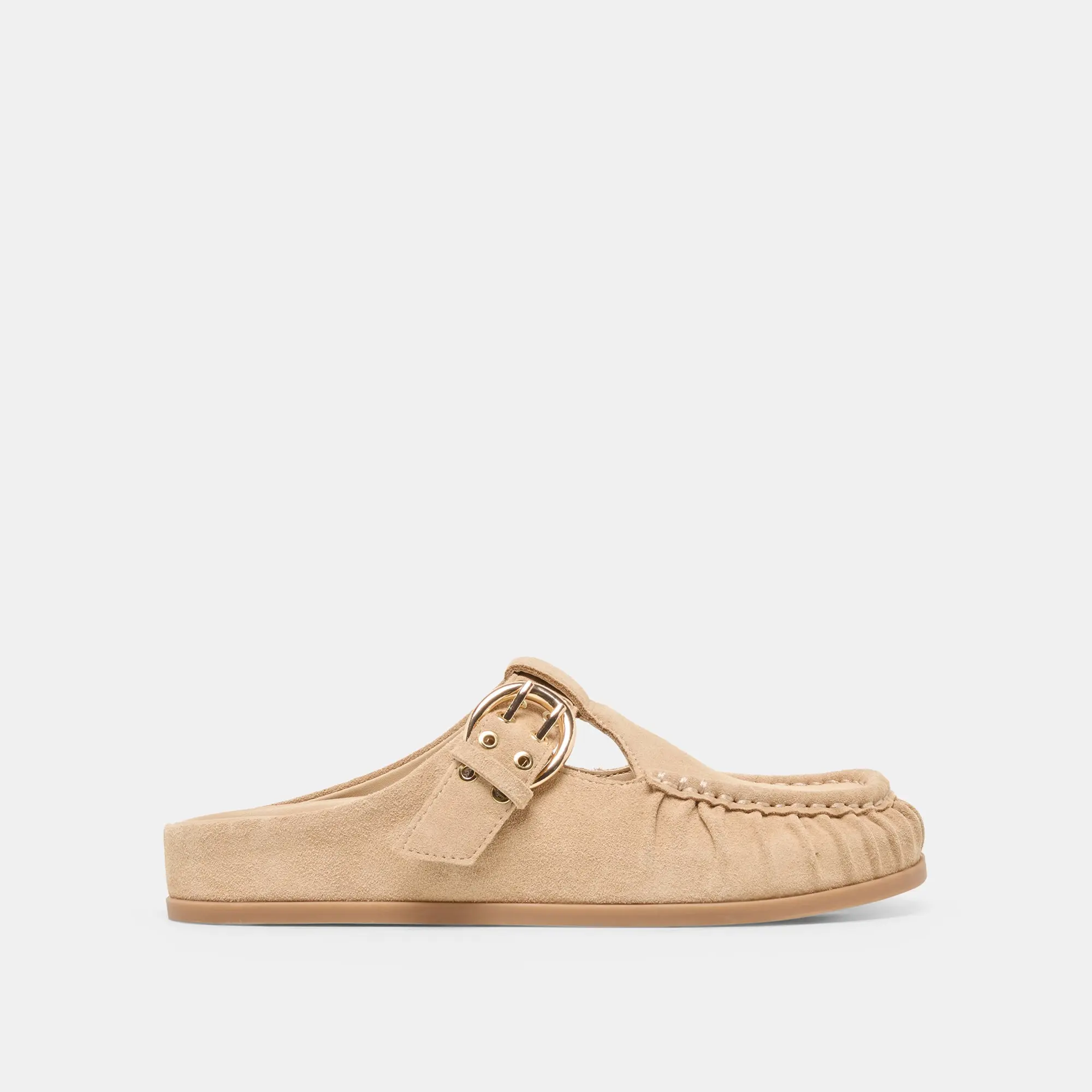 JEANNE FLATS CAMEL SUEDE
