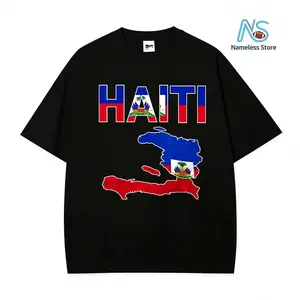 100% Cotton Unisex Happy Haitian Flag Day Cool Haiti Flag Map Haitian Pride T-Shirt graphic tees Say You Swear Grunge Album 67 Eat Sleep Goon Repeat 90s good Casual Short Sleeve Rifle Quick-Dry Moisture-Wicking Crew Vintage In Utero Print Anime