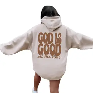 God Is Good Hoodie Christian Faith Inspirational Pullover 100% Cotton Super Soft Pre-Shrunk Unisex Fit Long Sleeve Sweatshirts for Womenswear