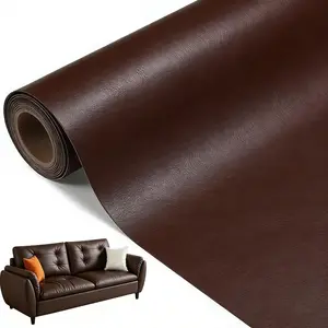 Leather Repair Patch x Inch, Self Adhesive Leather Repair Tape, Large Vinyl Repair Kit for Sofa Couch Furniture Car Seats, Strong Adhesion Scratch Resistant Easy Cut (Dark Brown)
