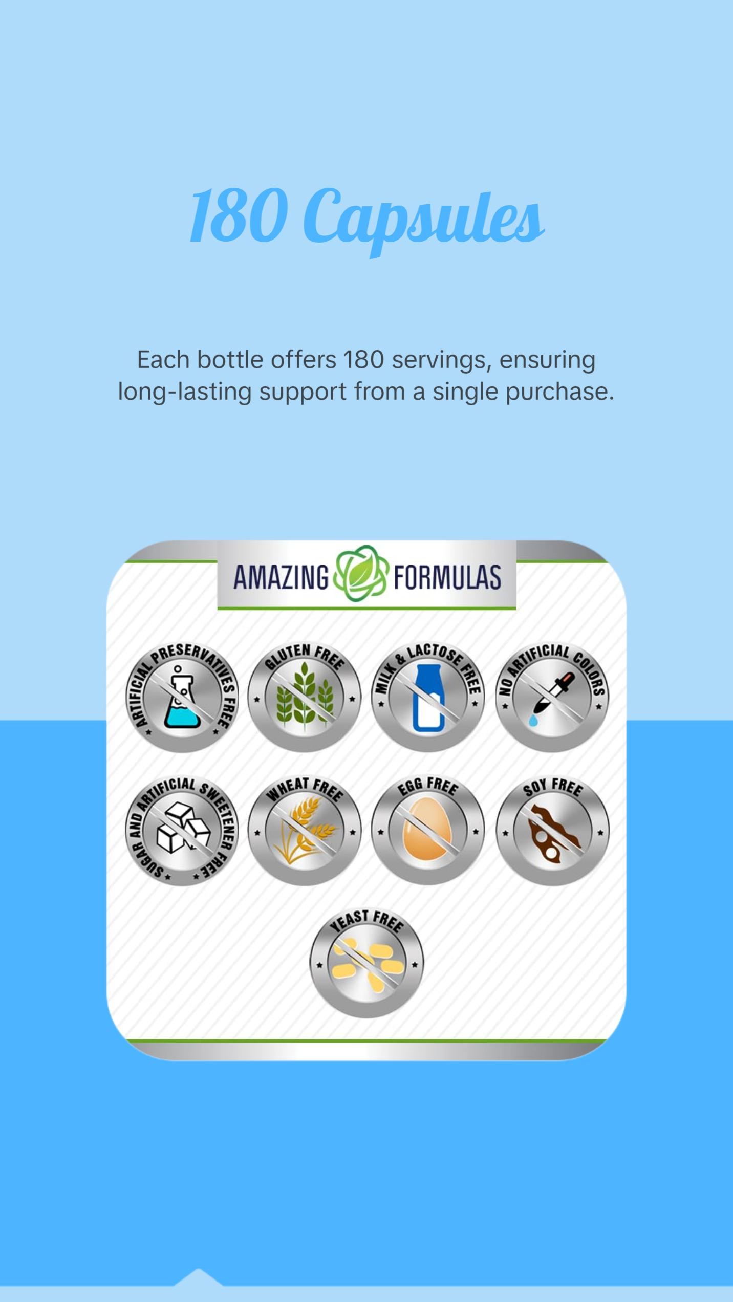 Amazing Formulas L-Citrulline Supplement | 750 Mg | 180 Capsules | Non-GMO | Gluten-Free | Made in USA