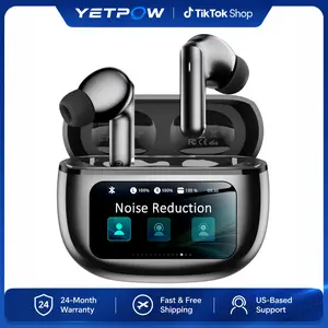 Bluetooth Earbuds, Wireless Earbuds with Smart Touchscreen Charging Case, Bluetooth 6.0, ANC & Transparency Mode, ENC Clear Calls, 40H Playback, IPX7 Waterproof Stereo Earphones for iPhone Android Sports Work, T27
