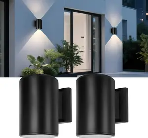 Solar Wall Light Outdoor,Wall Sconce Waterproof Up and Down Solar Lights Outdoor for House, Garage, Porch,Doorway (2 Pack)