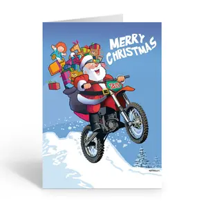 Stonehouse Collection Motorcycle Christmas Cards, Boxed Set of 12 Christmas Cards with Envelopes – Made in the USA