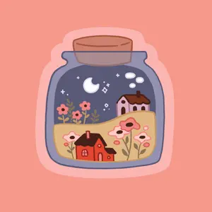 House in a jar sticker