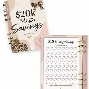 Budget Planners for Savings Challenge - Achieve 20k, 40k, 60k Goals with Easy Money Management, Office Accounting Supplies