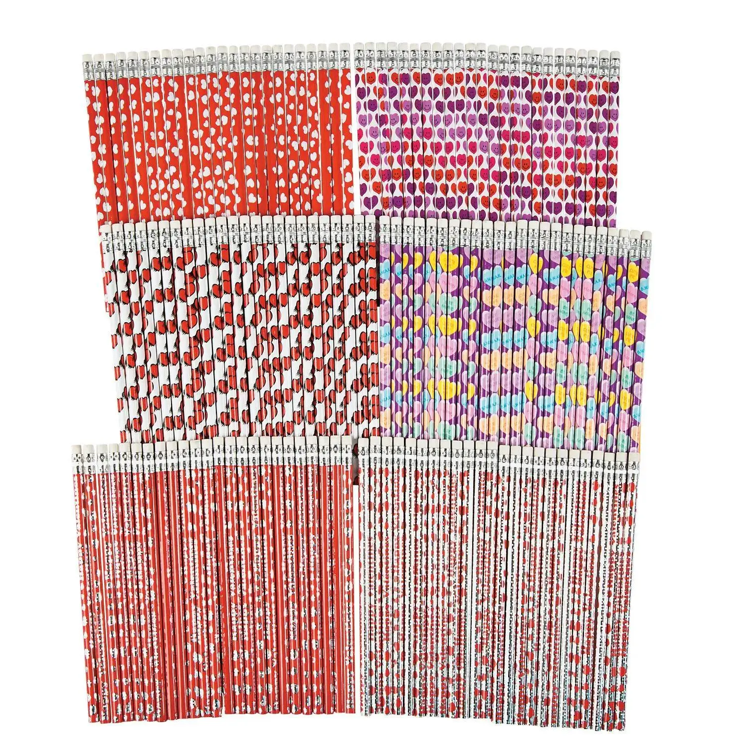 Bulk 144 Pc. Valentine Pencil Assortment Bulk 144 Pc. Valentine Pencil Assortment