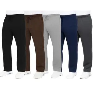 3-Pack Men's Classic Heavyweight Fleece Sweatpants with Open Bottom (S-3XL) 3-Pack Men's Classic Heavyweight Fleece Sweatpants with Open Bottom (S-3XL)