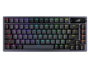 ASUS ROG Azoth 75 Wireless DIY Custom Gaming Keyboard, OLED display, Gasket-Mount, Three-Layer Dampening, Hot-Swappable Pre-lubed ROG NX Snow Switches & Keyboard Stabilizers, PBT Keycaps, RGB