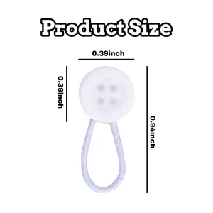 12 Counts Comfy Clothiers Unisex Comfy Deluxe Collar Extenders, Effortless to Attach and Use, Buttons Blend with Shirt Design, Expand Tight Neck for Comfort (White & Black Buttons)