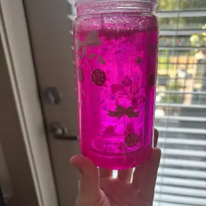 20oz Pink Glitter Tumbler with Sparkling Pink Design and Capacity Specification Drinkware Cup Washable Reusable