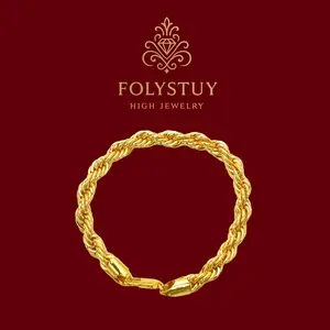 8mm - Wide, 9IN - Long 【FOLYSTUY(W164)】Twisted Rope - Style Hand Chain: A Chic and Eye - Catching Jewelry Piece