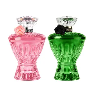 Perfume 2-Pack Drop! Pink Gem & Emerald Gem Bottles Fresh Citrus-Fruit Soft Floral-Musk Scents 75ml Each Perfect Luxury Gift Set for Her This Holiday Season PerfumeDuo