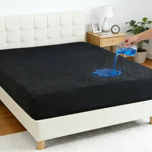 Bepatio Waterproof Mattress Protector For Queen,Twin Size,6''-18'' Deep Pockets Fitted Sheet, Breathable Friendly Fabric & Machine Washable Cooling Bedding Cover for Bedroom, Guest Room,Solid Color, bamboo sheet set