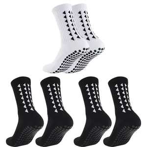 3 Pairs Men's Soccer Socks Grip Pads Non Slip Football Baseball Soccer Socks for Men Women