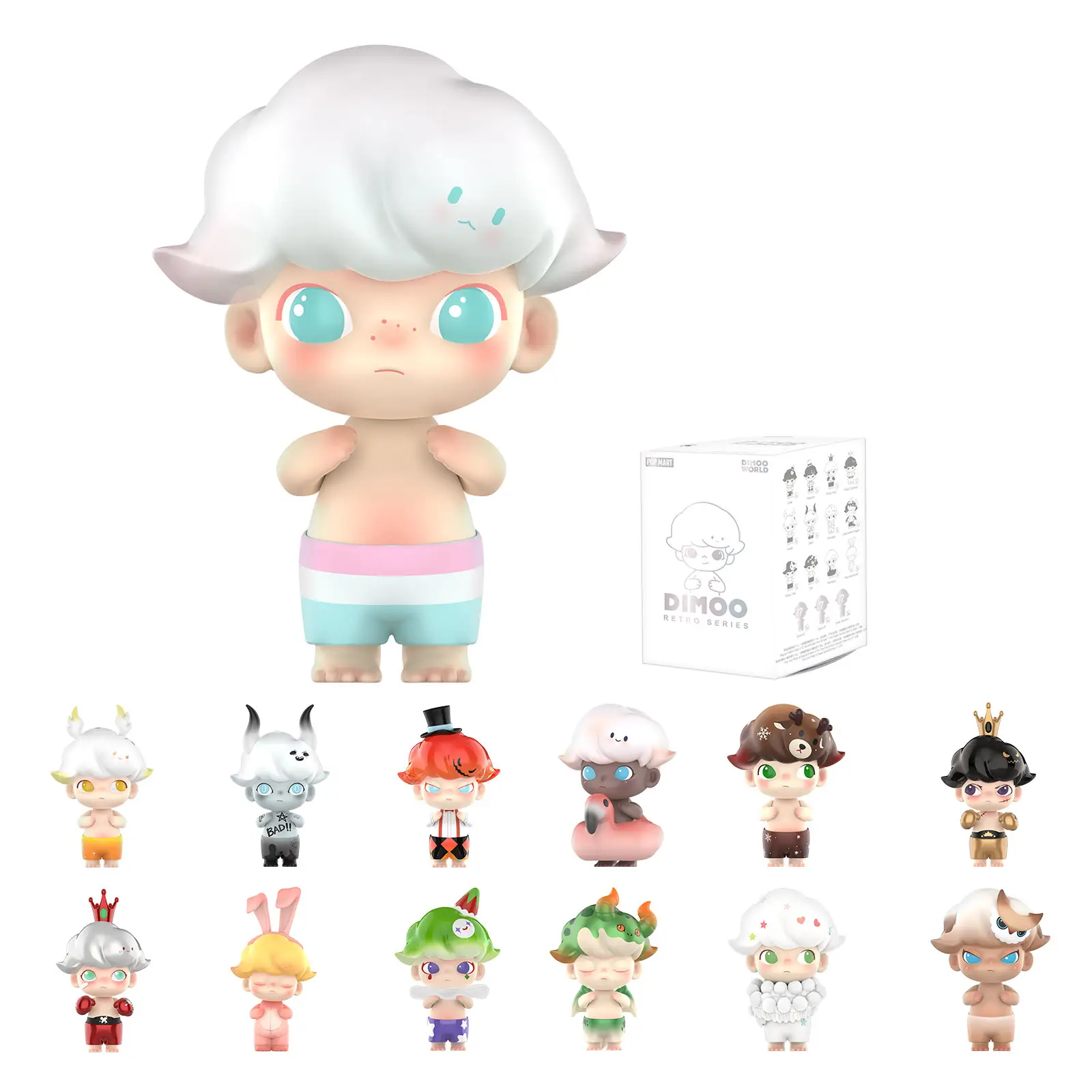 DIMOO Retro Series Figures, Blind Box, Mystery Box