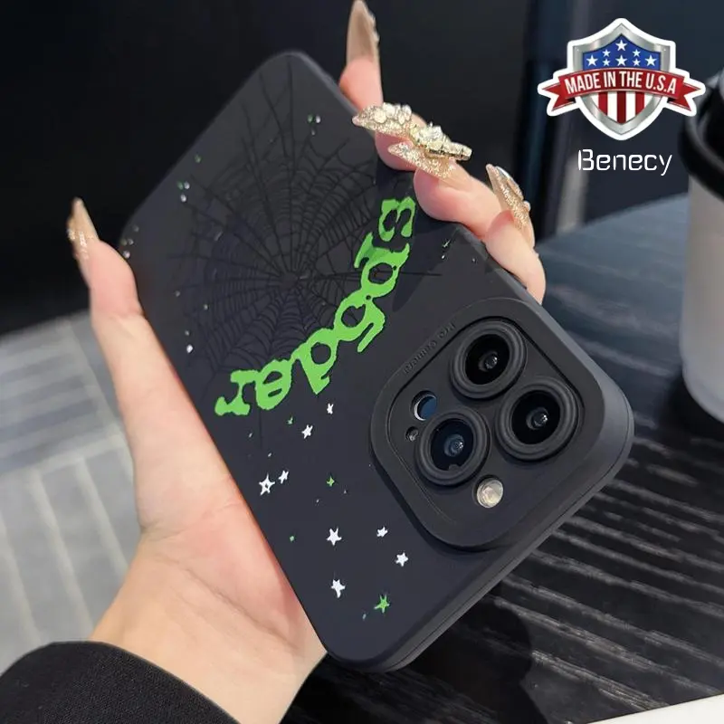 Spider Web Pattern Phone Case, Soft Phone Case, Full Body Shockproof Phone Protective Cover for iPhone 16 15 14 Pro Max 13 12 11 X XS Plus shockproof anti-scratch durable pc back protection cover cellphone protective smartphone casing