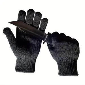 Metal Wire Work Gloves (1 Pair), Cut Resistant Gloves, Outdoor Safety Gloves, Multi Purpose Glove, Gardening Gloves for Garden, Fishing & Hunting
