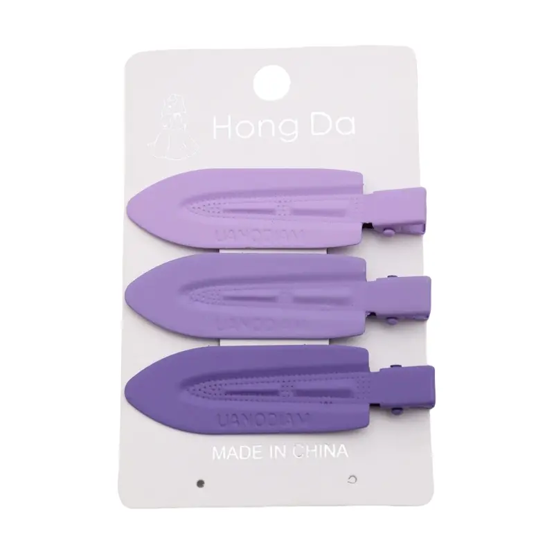 LRV Hair Candy Color Metal Seamless Hairpin Convenient No Bend Crease Make up Hair Clips for Women(3PCS SET)