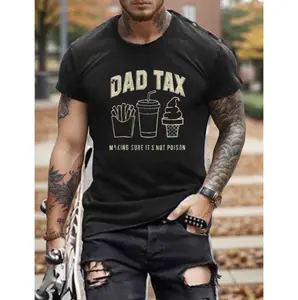 Funny “Dad Tax” Graphic Tee for Men - Casual Short Sleeve T-Shirt, Shirt for Dads Who Just Want a Fry (or Two!)– Gift for Father’s Day, Summer Fashion