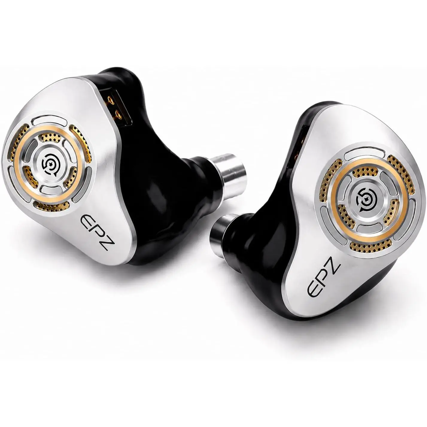 EPZ P50 in Ear Monitor Headphones 1DD+2BA+2Planar Hybrid Drivers HiFi IEM 3.5/4.4 Replaceable Plug 6N Single Crystal Copper Silver-Plated Earphone Cable for Musician Audiophile