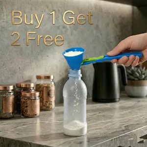 [Buy 1 Get 2 Free] Protein Powder Sliding Spoon,High Quality Funnel for Pre Workout Creatine Powder Formula,Coffee Milk Smoothie Chocolate Powder Kitchen Utensils BPA Free Plastic,Perfect Gift for Father's Day Anniversary