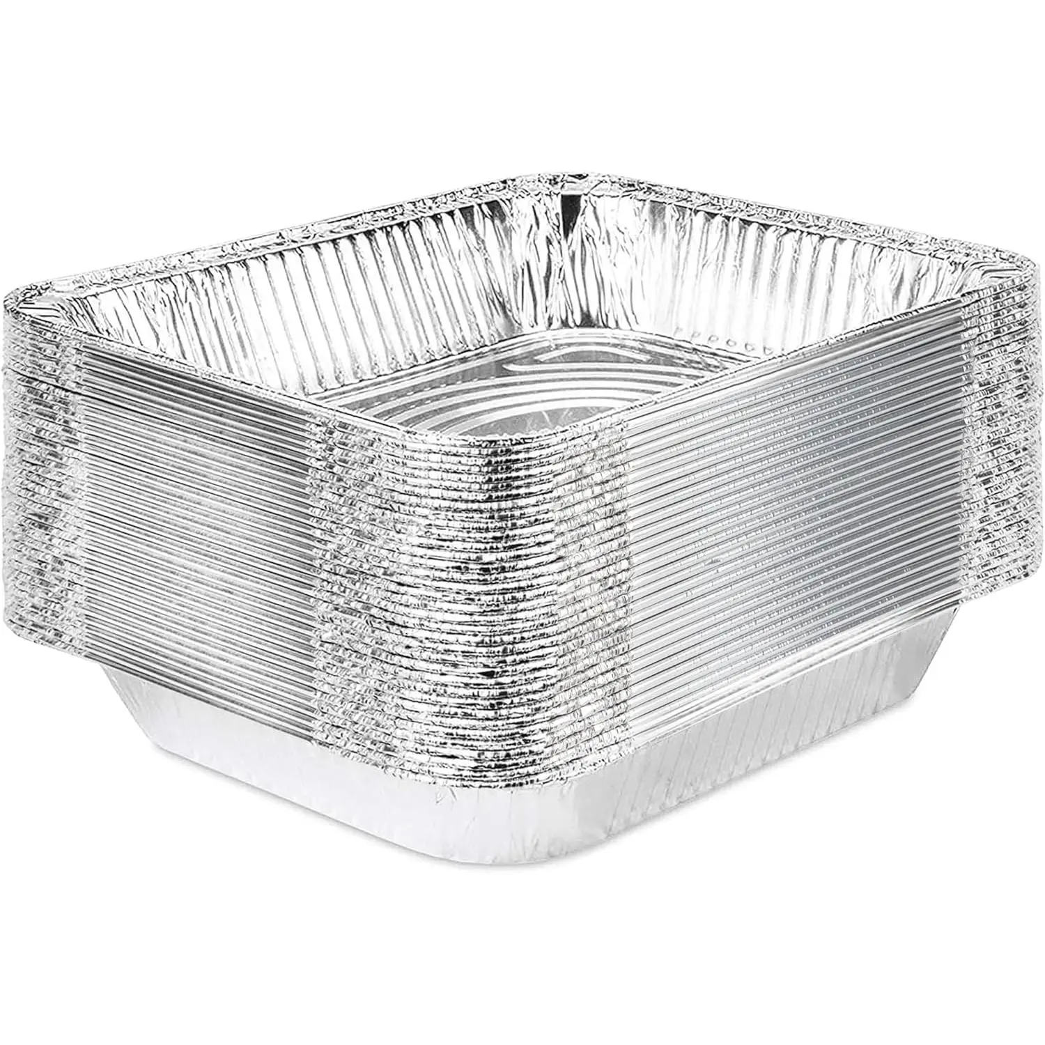 Disposable aluminum foil baking tray, baking and steaming tray, catering and home use barbecue storage tray