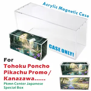 Acrylic Display Case for Pokémon Center Japanese Special Box, Card Hobby Box, Tohoku Poncho Pikachu Promo, Kanazawa Collectible Storage