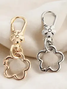 2pcs Flower Keychain, Cute Key Chains, Key Chain Charm, Keychain Accessories for Women Purse Bag Accessories, Cute Charms Keychain, Fashionable Alloy Keychain