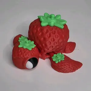 3D Printed Strawberry Turtle - Fun and Unique Design