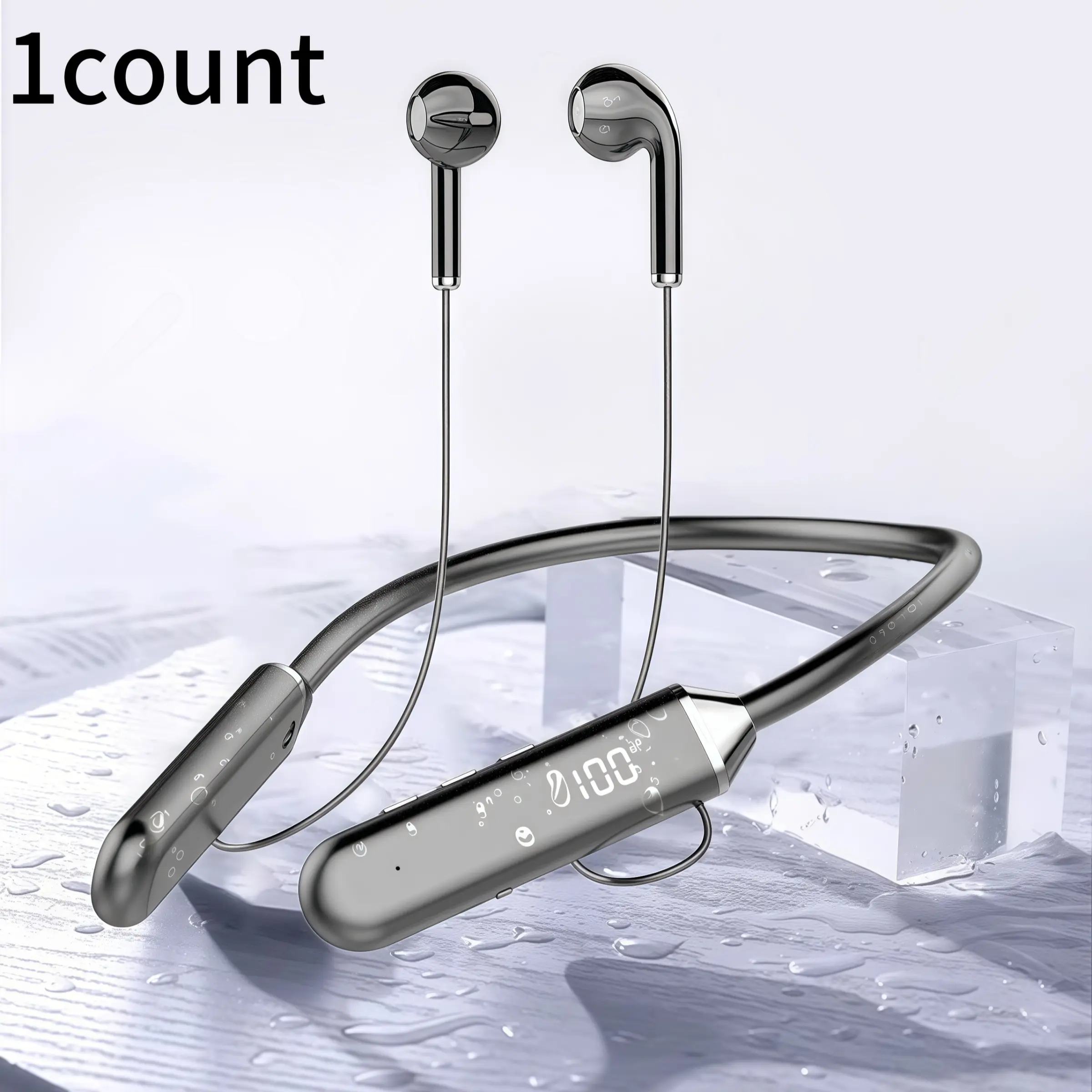 Wireless Neckband Earphone, Bluetooth-compatible Neckband Headset, Noise Cancelling Headphone for Sports, Gift for Men & Women, Audio, Waterproof Sports Earphones, Waterproof Sports Earbuds, Life Waterproof Earbuds