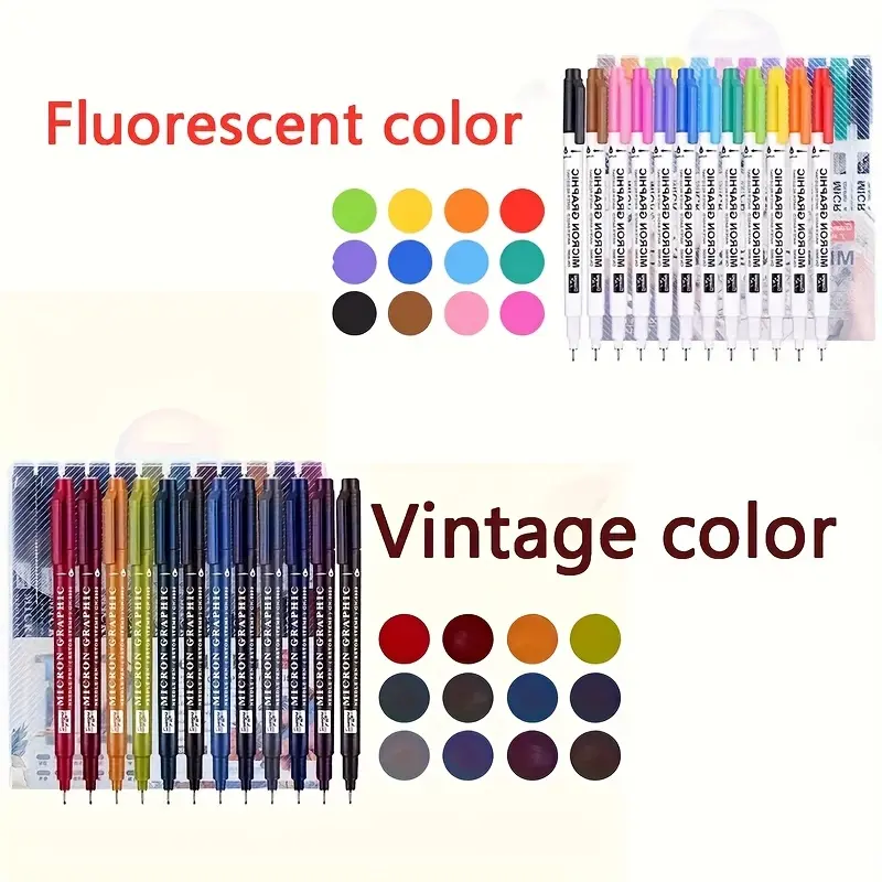 24 Colors Painting Pen Set,  1 Set  Ultra-fine Tip 0.5mm, Waterproof Fast-dry Ink, Non-toxic Easy Grip, Ideal for Students and Artists, DIY Art, Craft Supplies, Art Materials