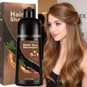 Blonde Brown Instant 5 in 1 Hair Dye Shampoo, Grey Hair Coverage, Contains Ginseng Extract, Herbal Ingredients Natural Shampoo Hair Dye, Unisex 200ml, Salon Semi-Permanent Color，Mother's Day gift
