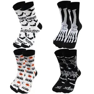 Spooky Socks: Whimsical Printed Socks for Men, Women, Perfect Gift for Girls,Boys Halloween Comfortable Cotton Blend Womenswear Winter