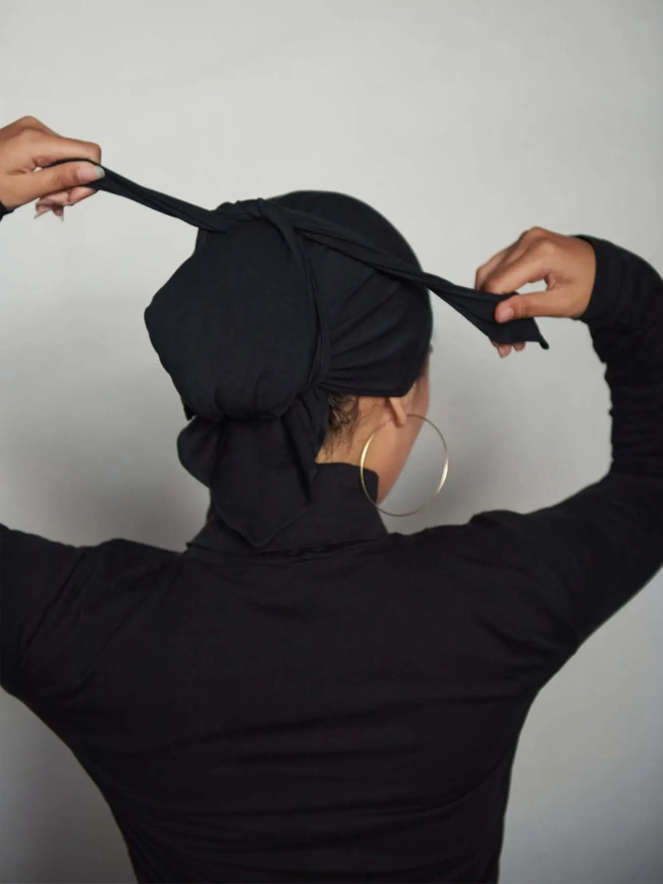 Women's Solid Color Instant Hijab, Modest Casual Soft Comfortable Hijab for Daily Wear, Fashionable Minimalist Accessories for Women & Girls