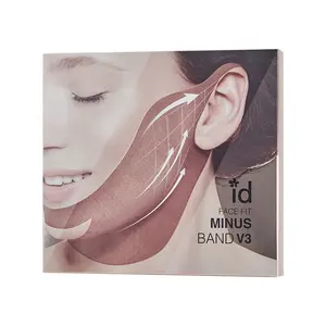 ID Face Fit Minus Band V3 4ea V Line Lifting Collagen Mask with Peptide for Firming Tightening Hydrogel Jawline Shaper with Hyaluronic Acid No Irritation Chin Strap for Double Chin for Women - Facial Skin Repair Restore