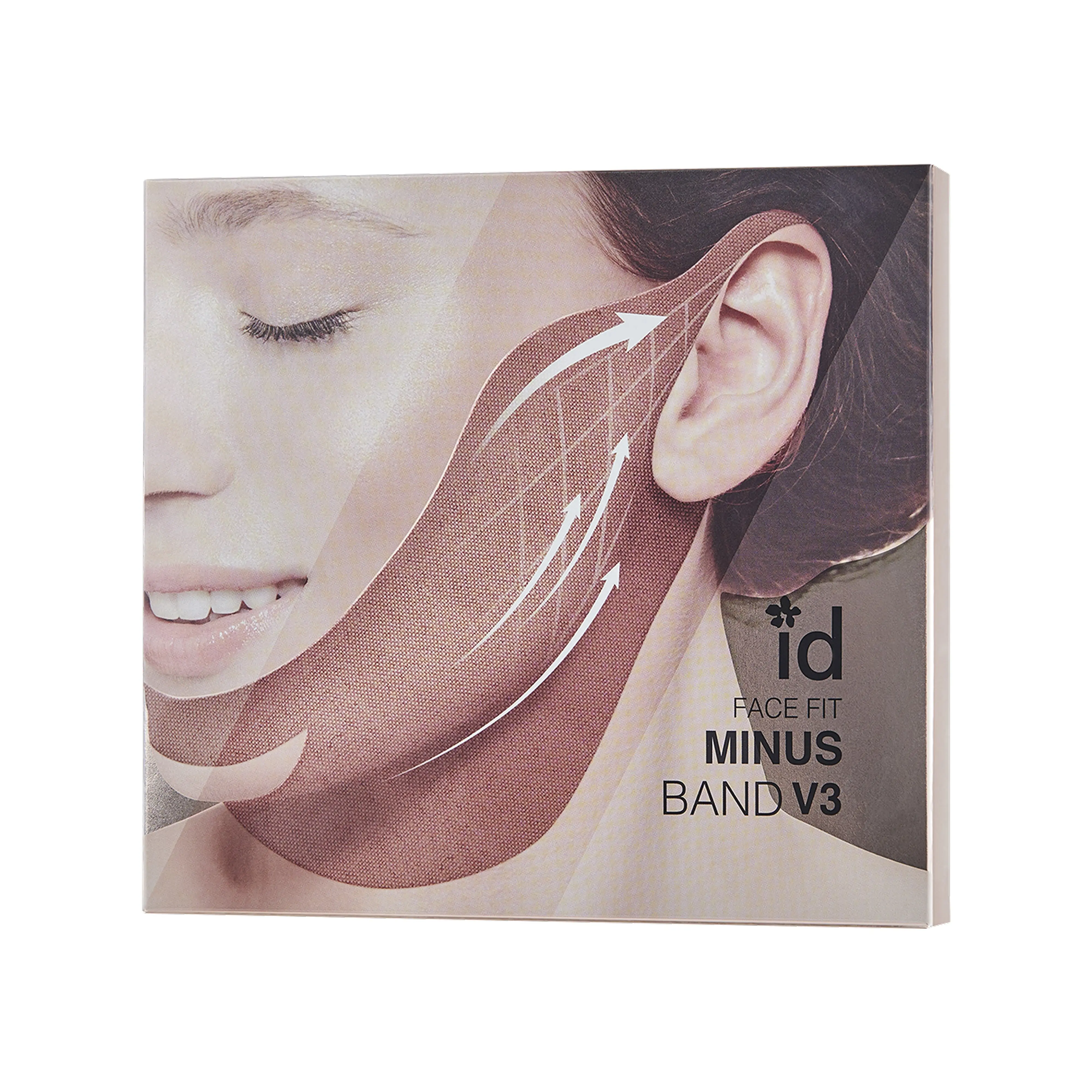 ID Face Fit Minus Band V3 4ea V Line Lifting Collagen Mask with Peptide for Firming Tightening Hydrogel Jawline Shaper with Hyaluronic Acid No Irritation Chin Strap for Double Chin for Women - Facial Skin Repair Restore