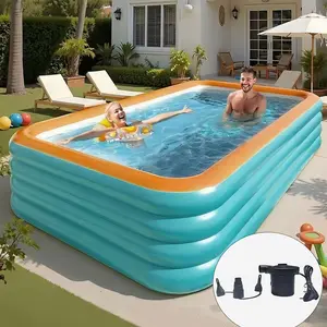 Extra Large Thickened Inflatable Pool Portable Swimming Pool 102/118 Inches, PVC Material, 4-Layer Design, Indoor/outdoor, Summer Fun, Party Gift