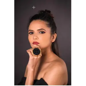 Black Onyx Engraved Statement Ring – Gold-Plated Adjustable Cocktail Ring