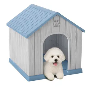 Dog Houses Resin Small Indoor Outdoor Dog Kennel for All-Weather Use Cozy Shelter for Small Dogs in Home, Garden, or Balcony