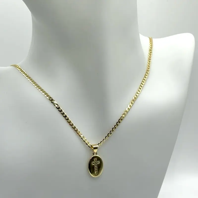 Gold Cross Necklace with Elegant Chain Design for Everyday Wear