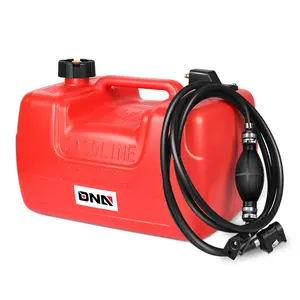 Marine fuel tank with pump and tubing