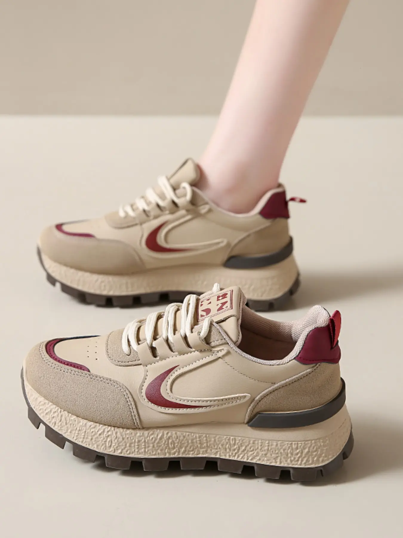 Women's Casual Sport Shoes, Winter Fleece Outdoor Sneakers, Snow Walking Shoes, Ladies Comfortable Sports Footwear, All Seasons Sneakers
