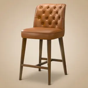 Arlo Cognac Vegan Leather Counter Stool