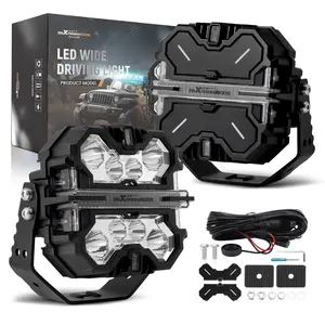 maXpeedingrods 7inch Matte black DRL Square Universal Driving auxiliary light