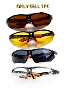 [1pay] Safety Glasses Small Frame Clip-On Eyewear Safety Goggles, Clear Lenses with Colorful Frames, Scratch-Resistant Protection for Men & Women